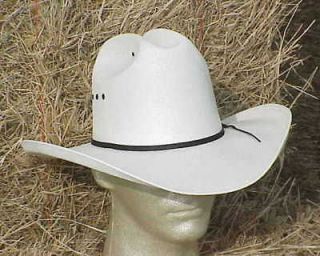 NEW WHITE CATTLEMAN STRAW COWBOY WESTERN HAT