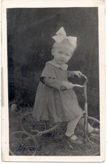 Girl with Tricycle Vintage Russia Photo 1950s
