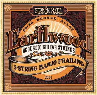 Ernie Ball 2061 Earthwood 80/20 Bronze 5 String Banjo Frailing Strings