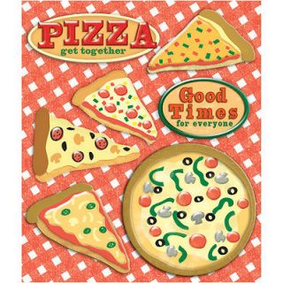 COMPANY STICKER MEDLEY PIZZA PARTY FOOD COOKING DIMENSIONAL