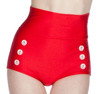FABLES By BARRIE Black High Waist SKIPPER Swimsuit Bottoms Anchor