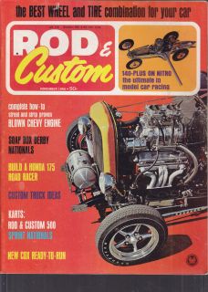 Rod & Custom, 11/66, Soap Box Derby, Supercharged 327, Wheels & Tires
