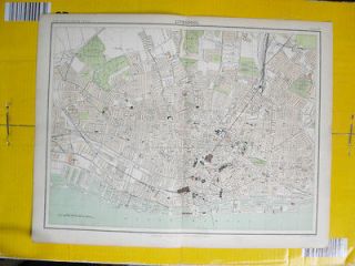 Vintage Map   Plan of Liverpool   by J. Bartholomew   c.1898