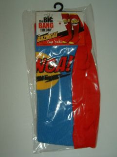 The Big Bang Theory Tv Show Blue Bazinga Costume Cape Knee High Socks