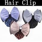 New Crystal Ladies Womens Bow Barrette Hair Clip With Snood Net,Bun