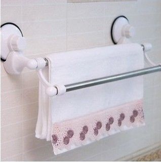 Suction Cup Bathroom Towel Rails Racks Shelf/Rack 2 Bars Solid Brass