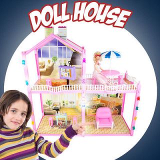 Newly listed 97pc Children Toy House Fits Barbie Size Doll Furnitures