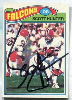 Scott Hunter 1977 Topps SIGNED/AUTOGRA PH (FALCONS   ALABAMA)