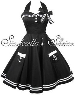 HELL BUNNY ~MoTLeY~ 50s Pin Up Sailor Party Dress 6 16