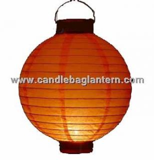 Orange Paper Hanging Lantern Battery Chinese Party Lite