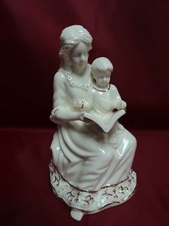 Baum Bros Porcelain Mother & Child Reading Figurine Beautiful Ivory