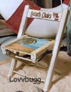 Beach Chair Doll Furniture fits American Girl BEST SHIPPING DEAL
