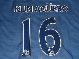 MANCHESTER CITY Football Club Player Size Name Set For Shirt /Jersey
