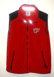 COCA COLA Salt Lake 2002 Olpmpic Winter Games Fleece Vest Size MED
