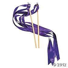 24 PURPLE Ribbon Wands Wedding Reception Party Favor MANY COLORS