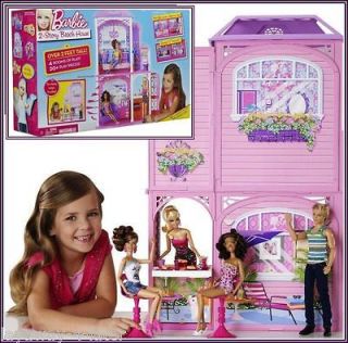 NEW Barbie Beach Dream House w/ Stairs Bedroom Bathroom Kitchen