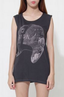 AARON Basquiat Unisex Sleeveless Women Gray Rock T Shirt