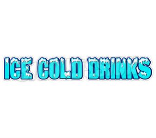48 ICE COLD DRINKS Concession Decal drink beer signs cart trailer