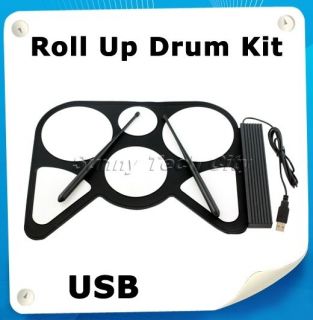 New USB Roll Up Drum Kit Music Instruments Practice Fun