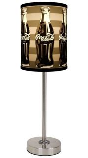 Lamp In A Box Coca Cola Black & White Shade Table Lamp w/ Choice Of 3