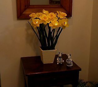 Bethlehem Lights Battery Operated 18 Potted Daffodils with Timer