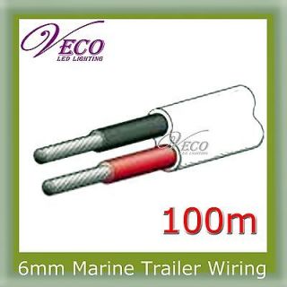 100m 2 CORE 6mm Marine Trailer Wire Cable General Marine Light