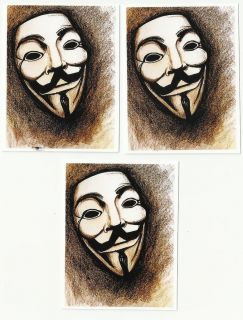 Anonymous Mask sketch Vinyl decal sticker Occupy 99% 4Chan Anon