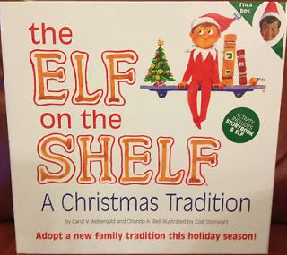 NEW The Elf on the Shelf Kit Hardcover Book and Elf ~ Brown eyed Boy
