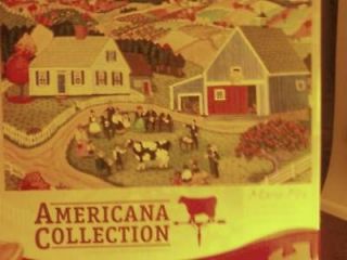 500 pc puzzles (Americana Collection lot & bePuzzled Death by Diet)