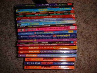 LOT OF 20 BOOKS GOOSEBUMPS ARE YOU AFRAID OF THE DARK BONE CHILLERS