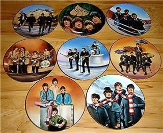 THE BEATLES COMPLETE SET OF 8 Delphi Collection PLATE Lot