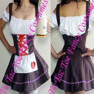 NEW Sexy German Beer Girl Bavarian Oktoberfest Fancy Dress Costume