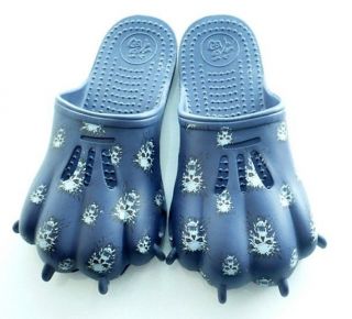 blue skull claw slippers paw sandal monster big foot beach shoes men