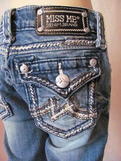 ME Girls Distressed Denim Brand Small Saddle M Bermuda Jean Shorts $74