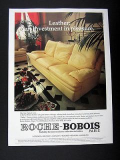 Roche Bobois Leather Sofas Pacha Sofa 1984 print Ad advertisement