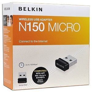 BRAND NEW  Belkin N150 150Mbps Wireless N USB 2.0 Micro Adapter