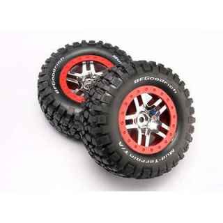 Chrome/Red SS Wheels/BF Goodrich T/A Tires (2): Rear Slash 2wd New