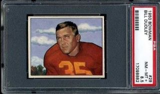 1950 Bowman BILL DUDLEY #29 Redskins   PSA 8.5