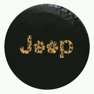 Jeep Spare Tire Cover Paw Print ( Fits 33x13 inch tire) Leopard