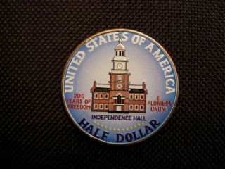 1776 1976 Colorized Bicentennial Half Dollar Coin   (1 Coin)