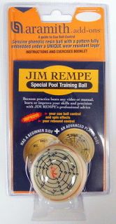 NEW ARAMITH JIM REMPE TRAINING CUE BALL, Great Price 