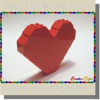 LEGO® Fashion Jewelry Large Heart Brooch Pin