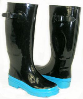 SO CUTE! Flat GALOSHES WELLIES RUBBER RAIN Boot Riding Hunter Style