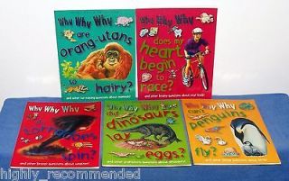 WHY WHY WHY   SET OF 5 BOOKS (2005 Softbound, Miles Kelly Publishing)
