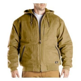 TJ345 Hooded Quilt Lined Sanded Duck Jacket in Big and Tall Sizes