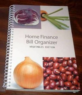 Home Finance Bill Organizer and Planners Vegetable Edition New