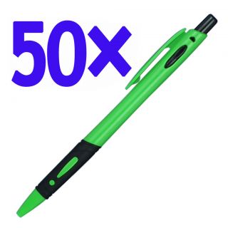 lot 50pc plastic green new ballpoint pen,black ink,promotion gift,cool