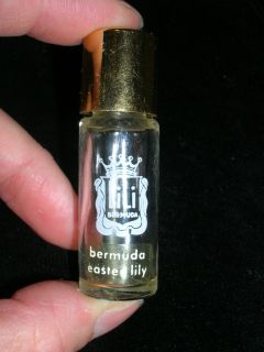 Vintage LiLi Bermuda Easter Lily EMPTY Miniature Perfume Bottle (p103)