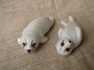 Pair Bing & Grondahl Porcelain Baby Seal Figurines 2468 2471