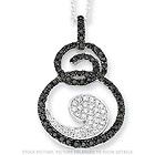 SILVER SIMULATED DIAMOND FANCY CIRCLE NECKLACE PENDANT 18 QMP201
